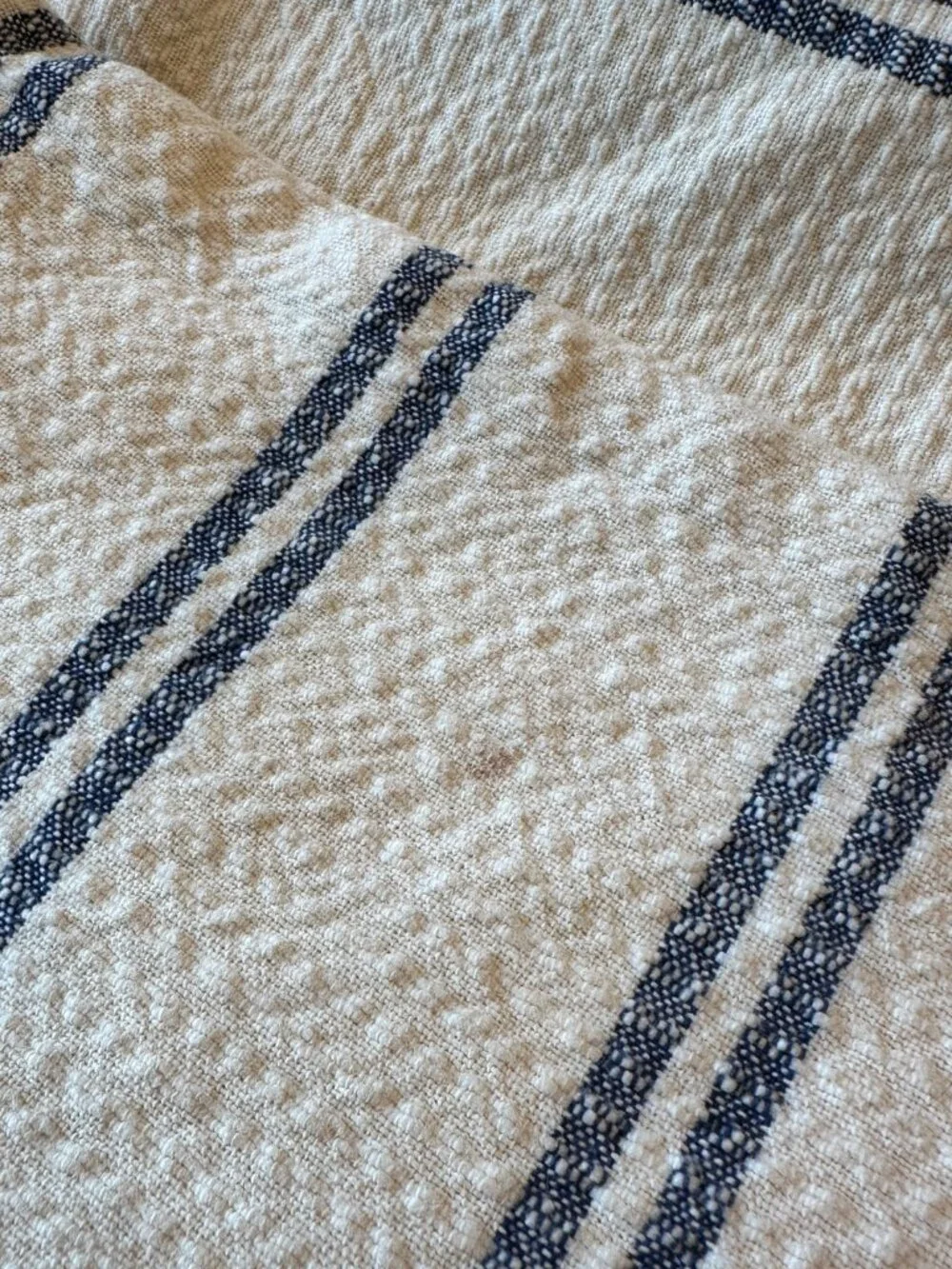 Lauren Ralph Lauren Cotton Pillow Covers Blue Cream Stripe 19 x 19 Cottagecore